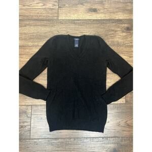 Magaschoni 100% Cashmere V-neck Sweater Black Women’s Sz Small Large